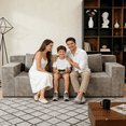 thumbnail image 1 of Aukfa 71" 3-Seater Modular Sofa, Corduroy Deep Seat Couch, No Assembly Comfy Sofa for Living Room, Bedroom, Apartment, Camel, 1 of 8