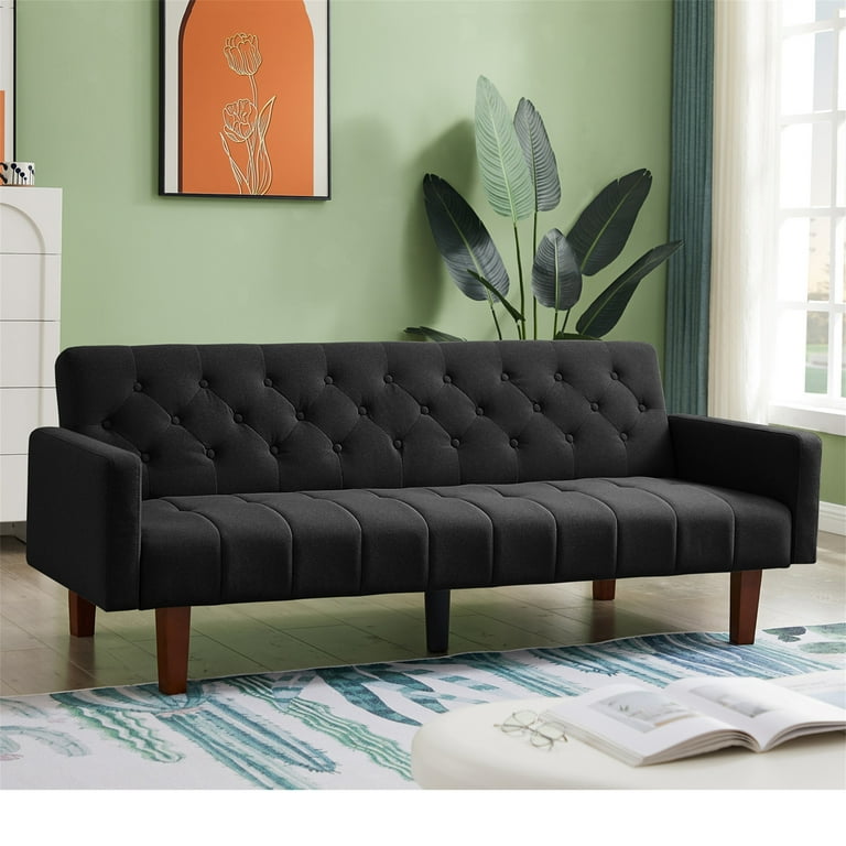 Walmart on sale tufted futon