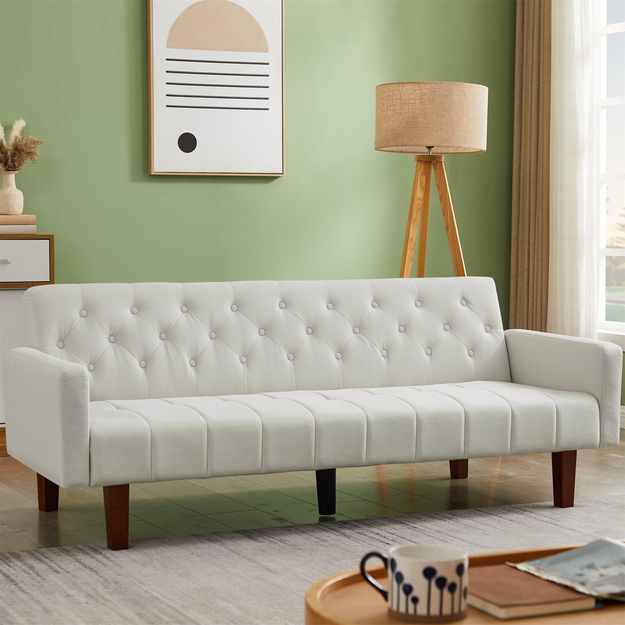 10 Inch Modern Folding Sofa Bed Couch Memory Foam Couch Full Futon Sofa  Sleeper Chair for Living Room Guest Mattress, Dark Grey - AliExpress