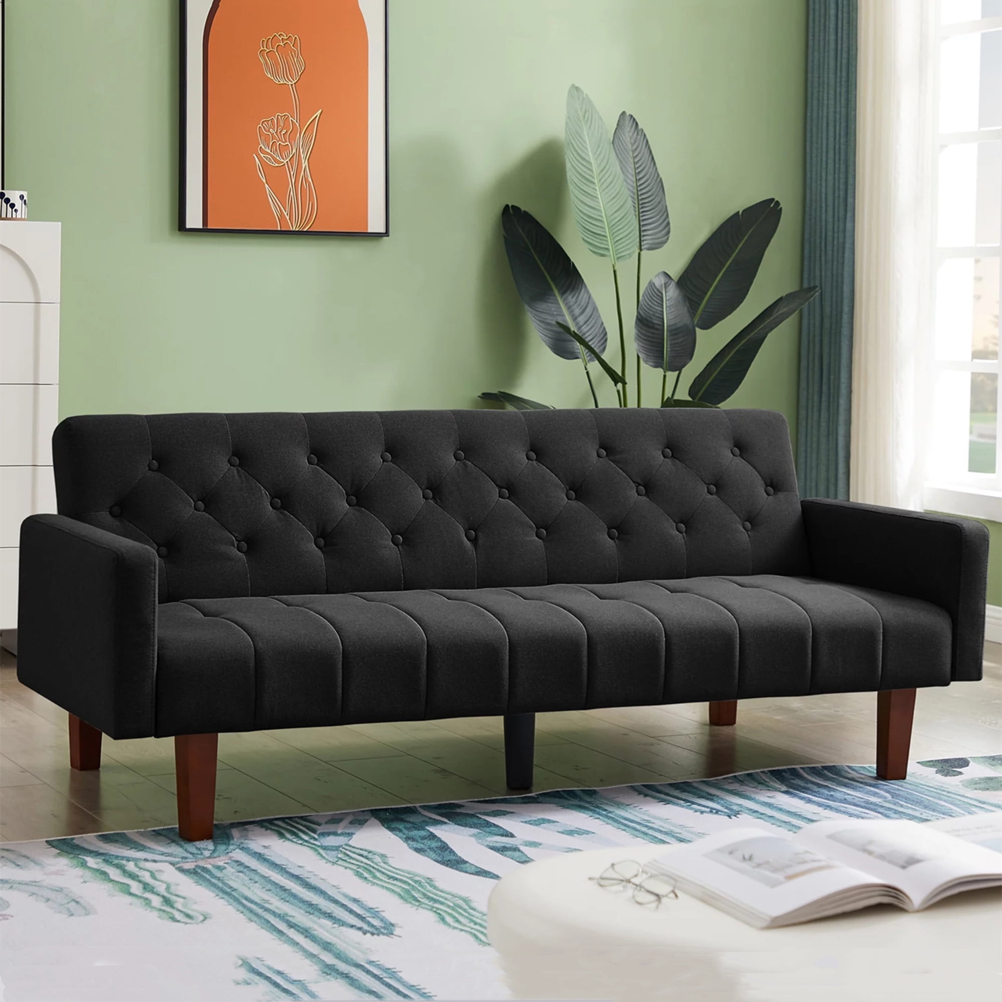 Walmart tufted futon discount