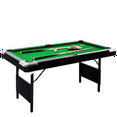 thumbnail image 1 of Aukfa 76" Folding Pool Table Portable Billiards Table, No Assembly, Includes Full Set of Balls, 2 Cue Sticks, Chalk and Felt Brush, 1 of 6
