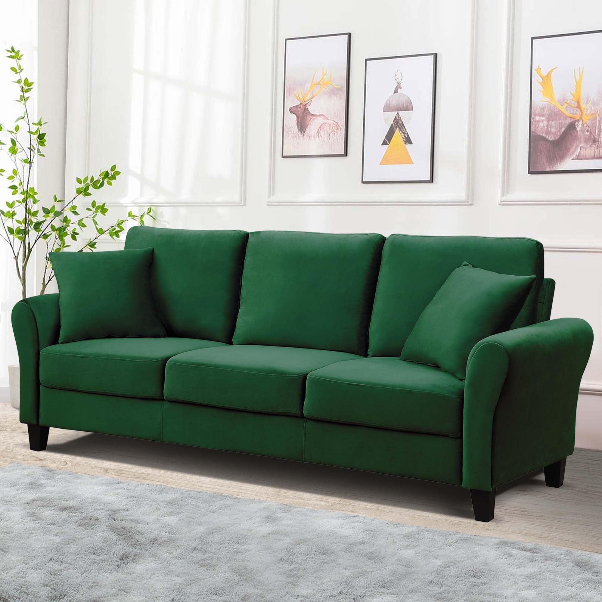 Aukfa 78.4" 3Seater Sofa, Contemporary Upholstered Sofa Couch for