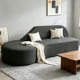 thumbnail image 1 of Aukfa 91" Comfy Cloud Sofa 3 Seat Boneless Couch for Living Room, Curved Design, No Assembly, Chenille, Gray, 1 of 9