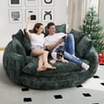 thumbnail image 1 of Aukfa 81.1" Oversized Cloud Couch Sleeper Sofa with Round Chaise Lounge, Modern Chenille Upholstered Boneless Sofa with Memory Foam and 14 Pillows, Emerald, 1 of 8