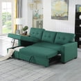 Aukfa 83" Sofa Bed, Sleeper Sofa, Pull Out Bed with Storage Chaise for