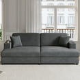 thumbnail image 1 of Aukfa 87" Double Chaise Oversized Sofa Bed with USB Ports&Cup Holder for Living Room, 2 Pillows, Corduroy, Gray, 1 of 12