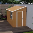thumbnail image 1 of Aukfa 8x4 FT Outdoor Metal Storage Shed with Lockable Door, Heavy-Duty Galvanized Steel Garden Shed with Sloped Roof, Vents & Window for Backyard, Patio, Bike & Tool Storage, 1 of 8