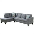 thumbnail image 1 of Aukfa 80" Sectional Sofa for Living Room, 3 Seater Couch with Reversible Ottoman, Chenille, Dark Gray, 1 of 9