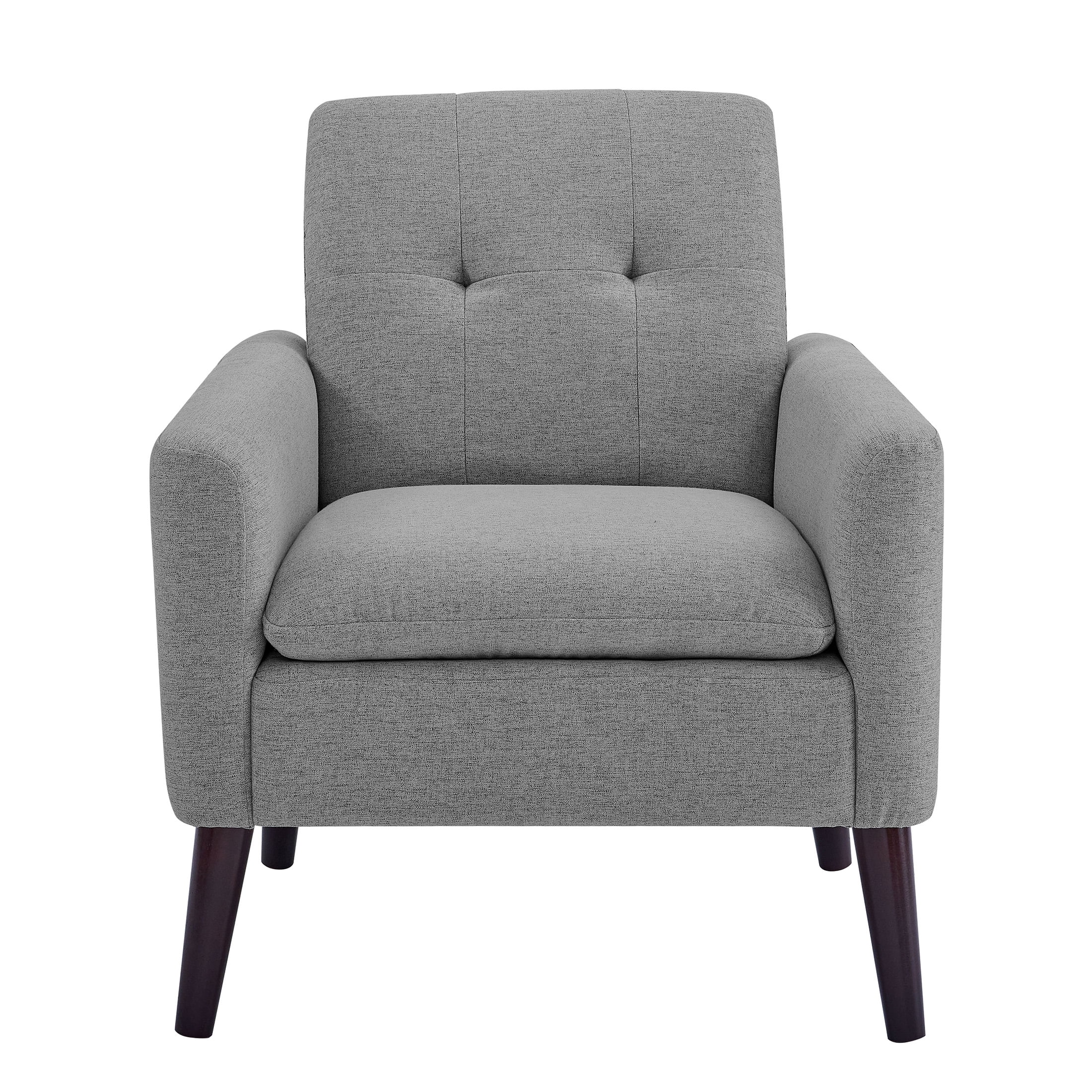 Aukfa Accent Chair,Tufted Upholstered Armchair for Living Room,Gray