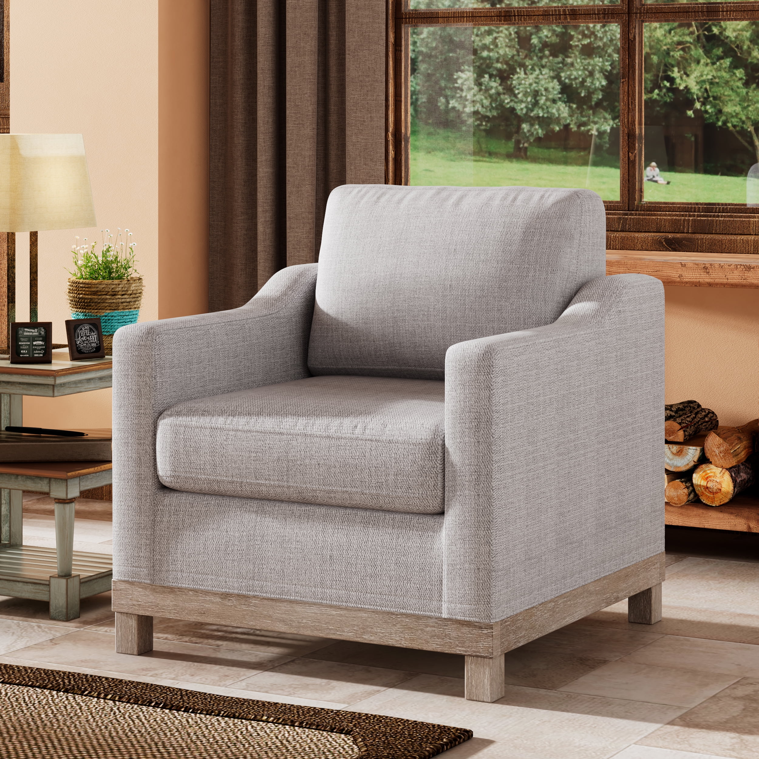 Aukfa Accent Chair, Upholstered Armchair Reading Sofa Chairs for ...