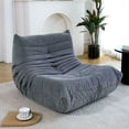 thumbnail image 1 of Aukfa Bean Bag Chair, Lazy Floor Sofa Lounger, Sponge Sofa Chairs for Adults, Fireside Chair for Living Room Bedroom, Gray, 1 of 8