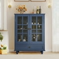 thumbnail image 1 of Aukfa Buffet Pantry Cabinet,2 Doors Wood Sideboard Storage Cabinet for Dining Room Hallway Entryway,Blue, 1 of 9