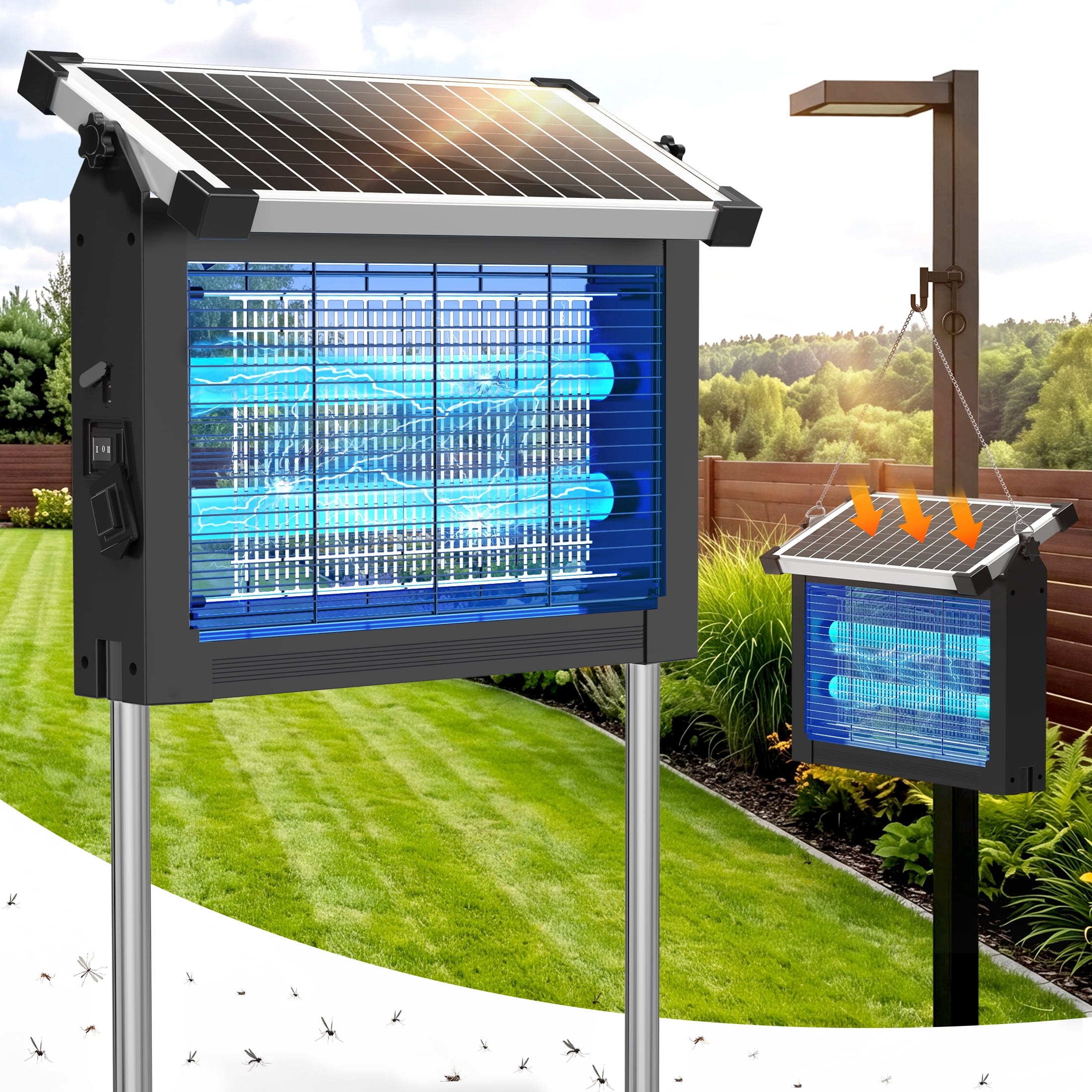 Aukfa Bug Zapper Outdoor, 1 Acre Rechargeable Mosquito & Fly Zapper, IPX8