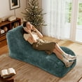 thumbnail image 1 of Aukfa Chaise Lounge, Bean Bag Sofa for Stretching, Relaxation, High Density Foam Recliner, Blue, 1 of 8