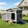 thumbnail image 1 of Aukfa Chicken Coop Wooden Chicken Cage with Free-Range Door, Nesting Box&Weatherproof for Outdoor Farm, Backyard, 1 of 9