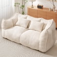 thumbnail image 1 of Aukfa Cloud Comfy Sofa, 24.4" Deep Seat Loveseat Couch for Living Room, No Assemble,Chenille,Beige, 1 of 8