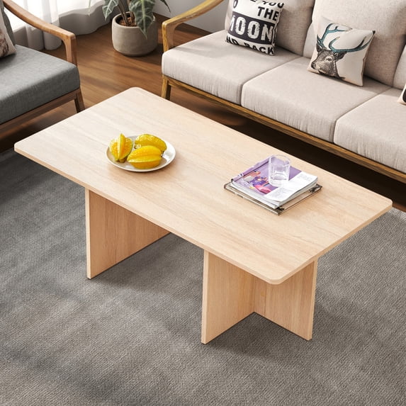 Aukfa Coffee Table, Modern Stable Support Rectangular Center Table for ...
