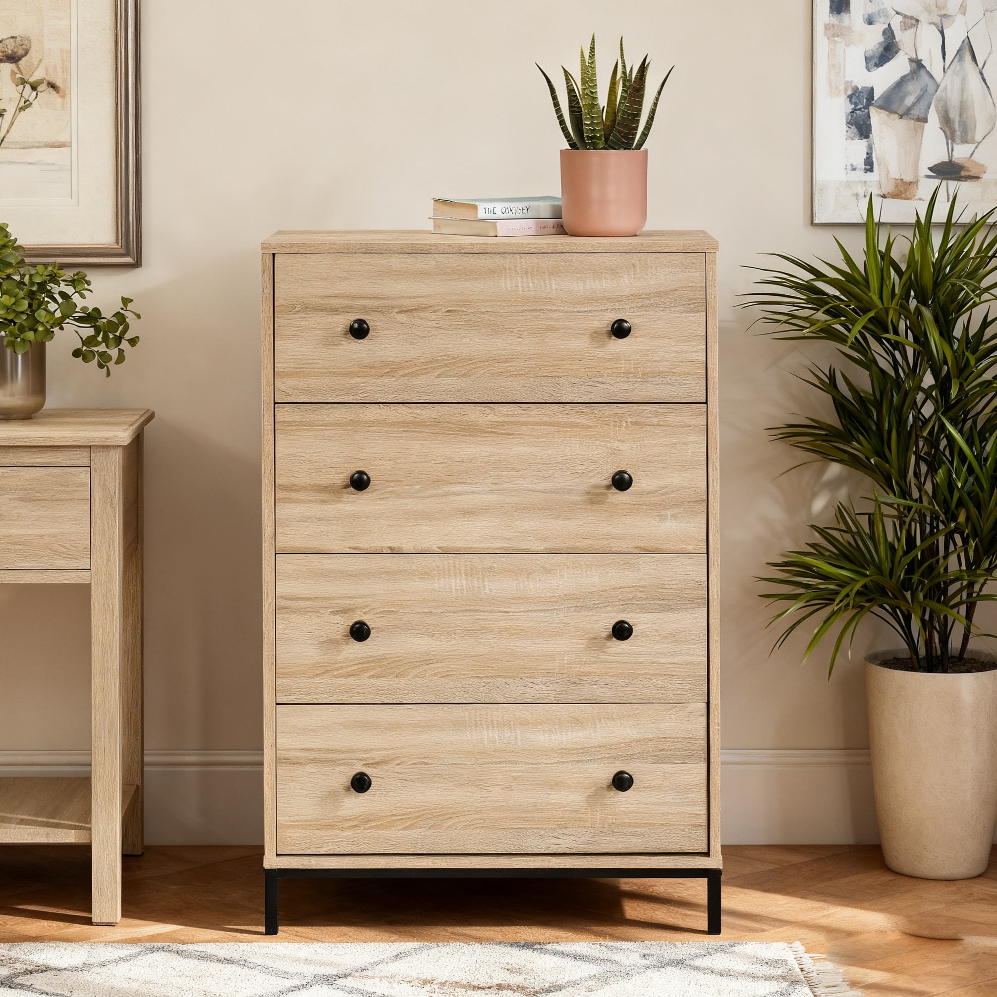 small space modern dresser White 5-Drawer Rolling Dresser, Modern Storage Cabinet Organizer for Bedroom, Closet, Nursery or Small Living Spaces with Smooth-Glide Drawers