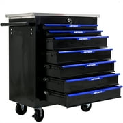 Aukfa Composable 25.9 in Tool Chest with 7 Drawers&7 Plastic Storage Box for Workshop Garage, Black