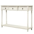 thumbnail image 1 of Aukfa Console Table with 3 Drawers for Entryway Hallway Living Room - White, 1 of 8