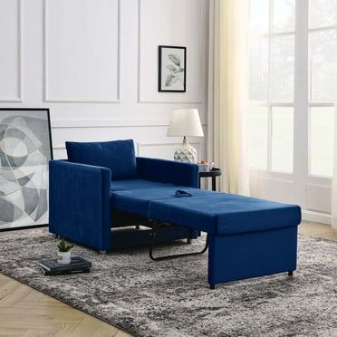 DHP Cooper 3 Seater Sofa, Blue Linen - Walmart.com