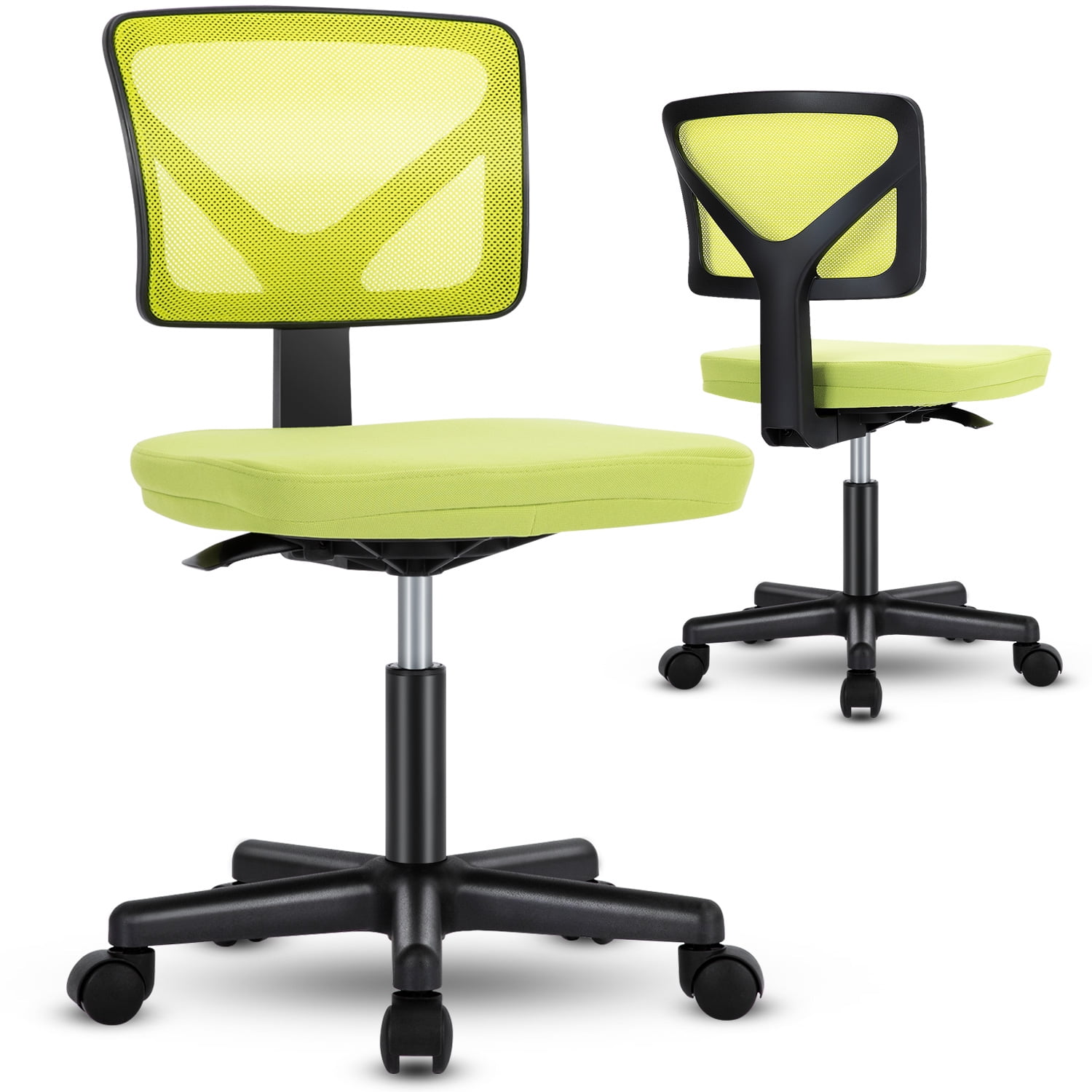 Aukfa Desk Chair Home Office Chair with Lumbar Support, Black,