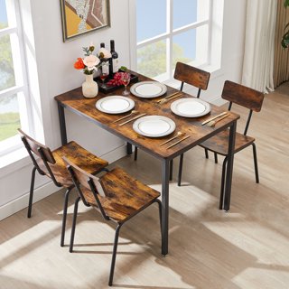 Gray Dining Table Sets For 4 in Dining Room Sets 