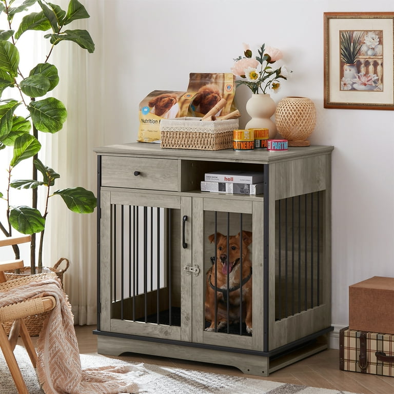 Wooden End-Table Crate