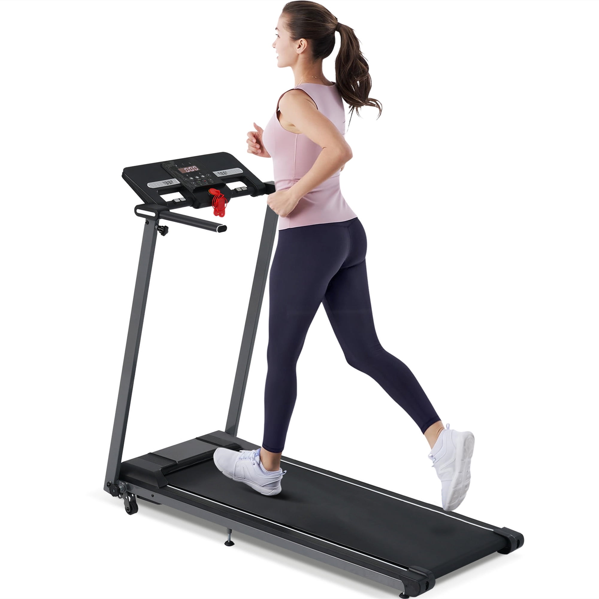 Aukfa Electric Folding Treadmill with Incline for Home Office 265 lb Capacity 7.5 mph Max Speed