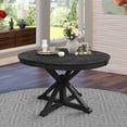thumbnail image 1 of Aukfa Extendable Dining Table for 6, 42"-54" Round Kitchen Table with Butterfly Leaf for Dining Room/Living Room, Espresso, 1 of 7