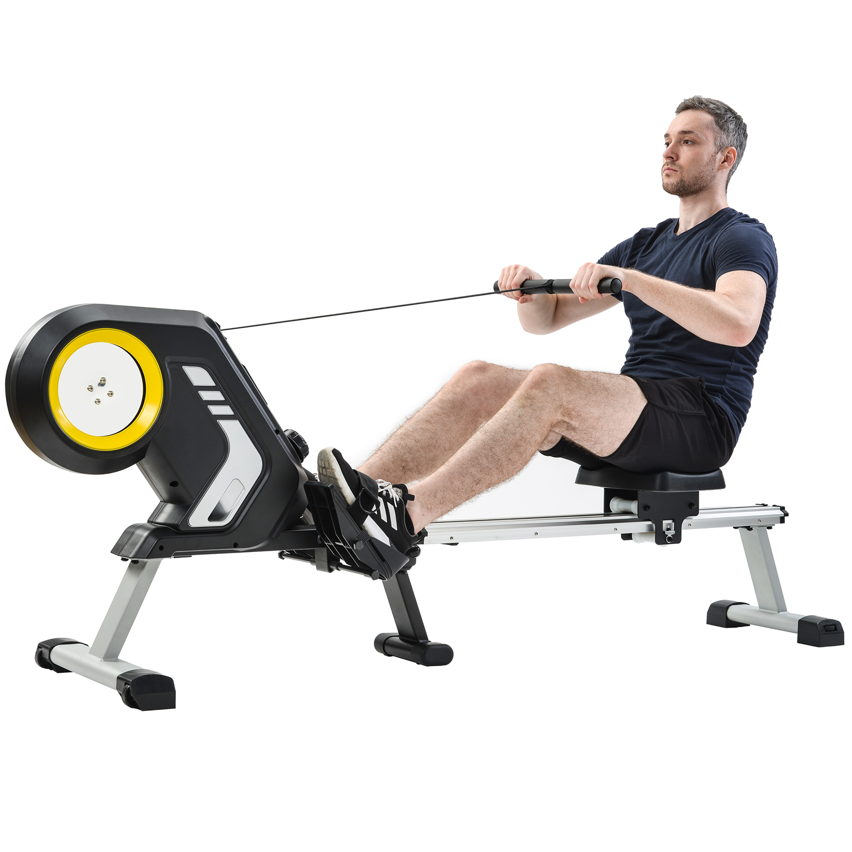 Aukfa Folding Resistance Rowing Machine, 300 Lbs+ Capacity, 8