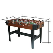 Aukfa Foosball Table Soccer Game Table Kids Soccer Arcade, Brown