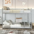thumbnail image 1 of Aukfa Full over Full Bunk Bed, Metal Low Bunk Bed for Adults Teens, Space Save, Silver, 1 of 9