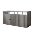 thumbnail image 1 of Aukfa Garbage Bin Shed Stores 3 Trash Cans for Garden Yard Lawn, Gray, 1 of 1