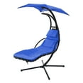 thumbnail image 1 of Aukfa Hammock Chair Zero Gravity Lounger Chair with Canopy & Pillow for Outdoor,Navy, 1 of 7