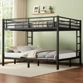 thumbnail image 1 of Aukfa Heavy Duty California King over California King Metal Bunk Bed with Ladders and Guardrail for Kids, Teens and Adults, Black, 1 of 8