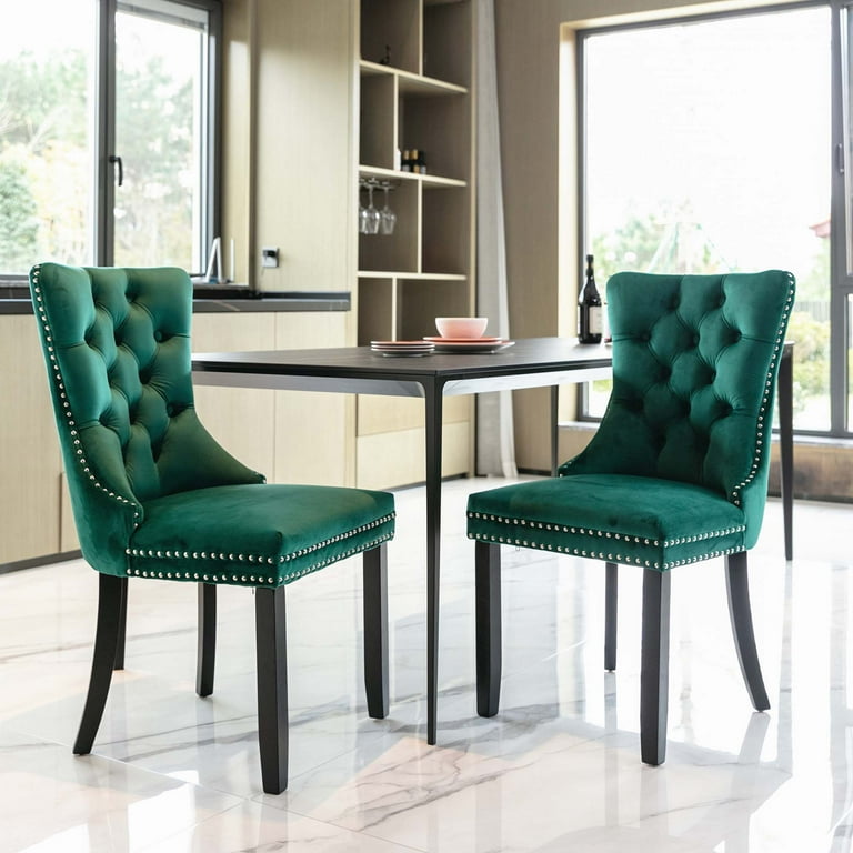 Aukfa High-End Upholstered Dining Chairs Set of 2, Modern Tufted - Main Image