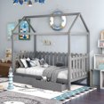 thumbnail image 1 of Aukfa House Bed for Kids -Toddler bed with Drawers - kids bedroom furniture - Gray, 1 of 11