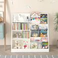 thumbnail image 1 of Aukfa Kids Bookshelf and Toy Storage Organizer w/ Bookcase Display Stand, White, 1 of 9