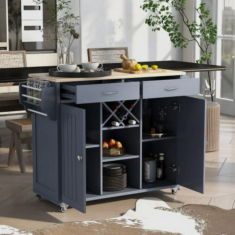 Walmart kitchen island with stools hot sale