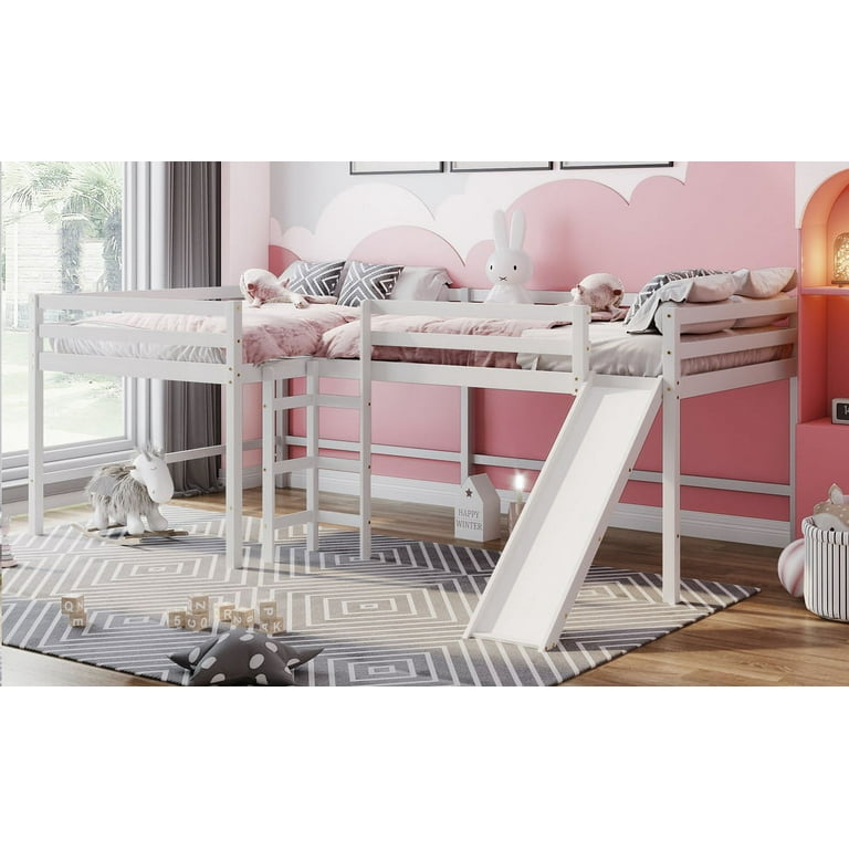 White double loft clearance bed