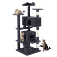 thumbnail image 1 of Aukfa Large Cat Tree Cat Tower Condo with Scratching Post for Adult Cats Kittens,Dark Blue, 1 of 8