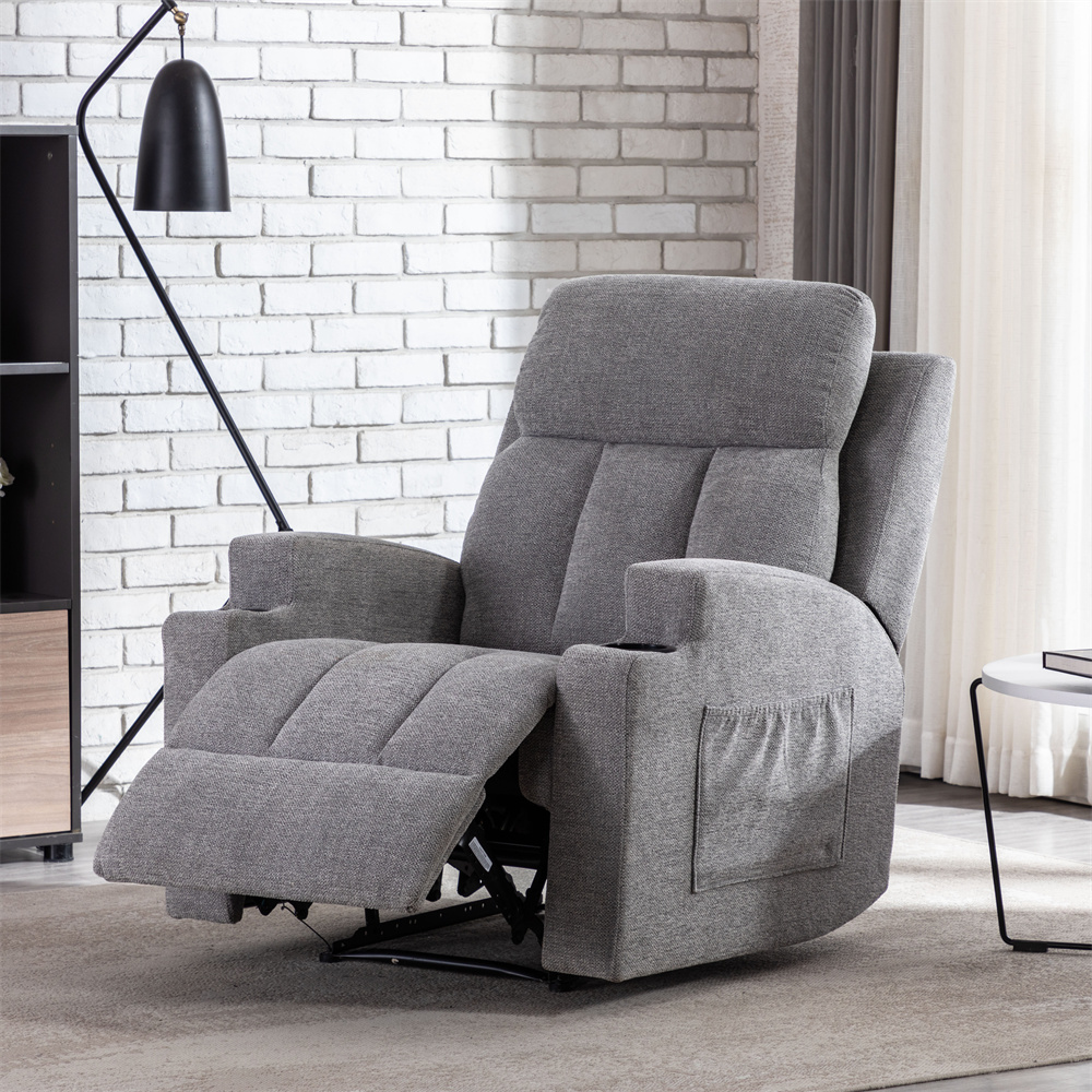 Aukfa Massage Manual Recliners Chair with Cup Holders and Heat for
