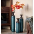 thumbnail image 1 of Aukfa Metal Tall Floor Vases for Decoration, Large Floor Vase Set of 3,Droplet Shaped,28.34"/24.4"/20.4"H,Red, 1 of 7