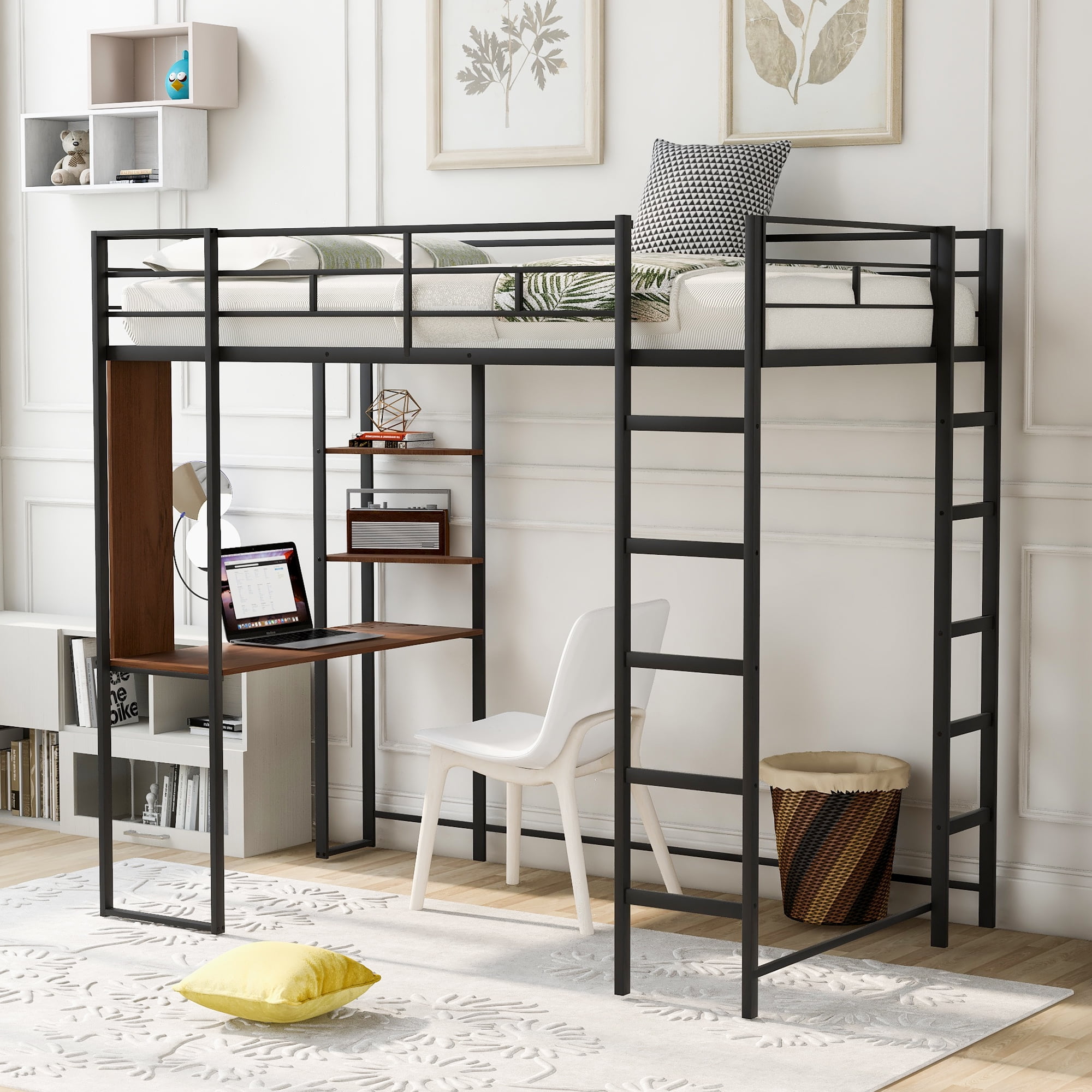 Metal Twin Loft Bed