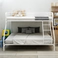 thumbnail image 1 of Aukfa Metal Twin over Full Bunk Bed with Upgraded 16" H Top Guardrail for Dorm Bedroom, White, 1 of 7
