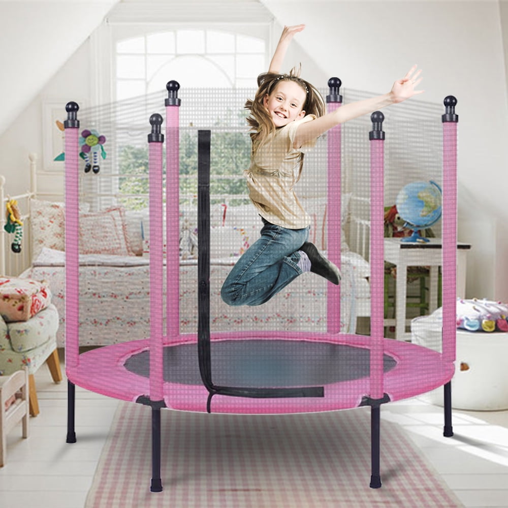 Indoor toddler trampoline with enclosure on sale