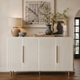 thumbnail image 1 of Aukfa 56.7" Modern Sideboard Buffet Cabinet with Adjustable Shelves, Accent Credenza Organizer,White, 1 of 9