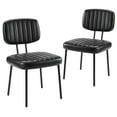thumbnail image 1 of Aukfa Modern Kitchen Dining Chairs Set of 2 with Faux Leather Cushion, Black, 1 of 8