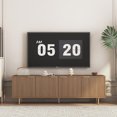 thumbnail image 1 of Aukfa Modern TV Stand for 75 inch TV with Door for Living Room Bedroom,Walnut, 1 of 5